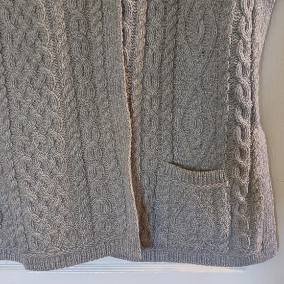 Aran Craft Merino Wool Button Cape Poncho - Picture 14 of 16